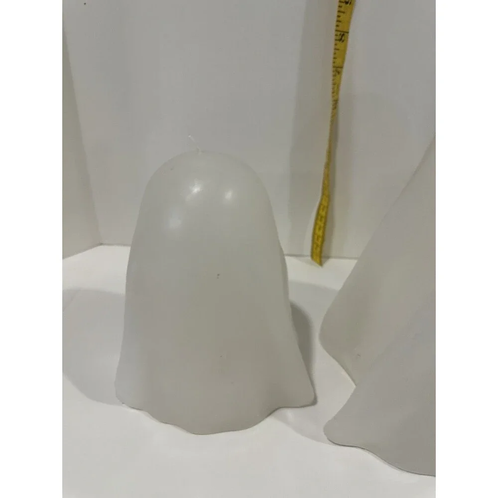 Pottery Barn Halloween Large And Small Heavy Ghost Shaped Candles